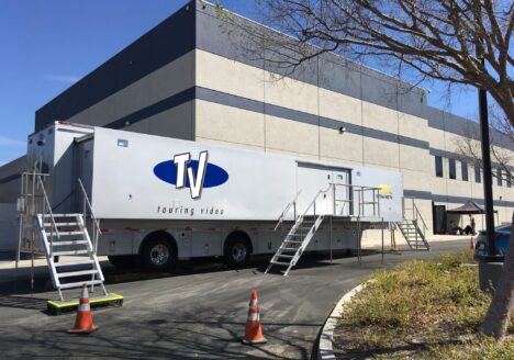 Touring Video truck parked outside Arroyo West Studios.